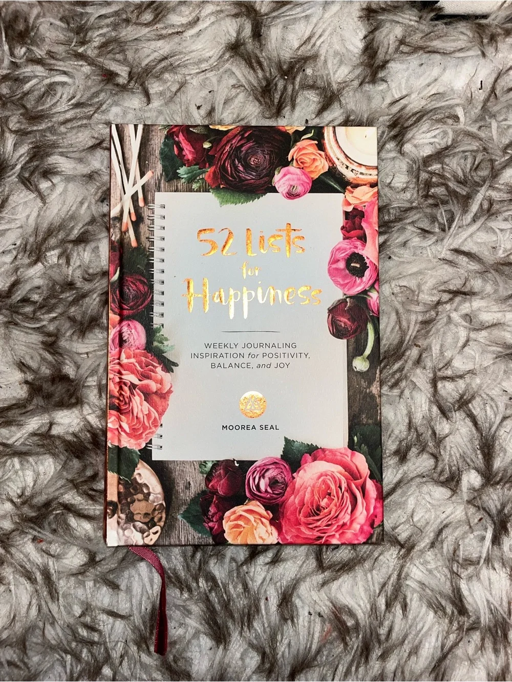52 Lists for Happiness Floral Journal - Pink & Burgundy